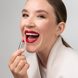 Woman in Red Matte Lipstick